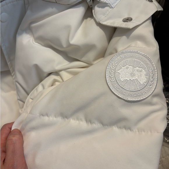 Canada Goose Wyndham Parka Humanature Men Medium- Greige/white - Picture 5 of 9